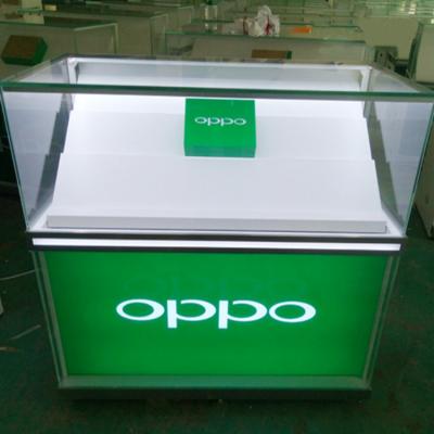 China Fashionable Customized Mobile Phone Display Showcase/Retail High End Mobile Phone Show Showcase/OPPO Cell Phone Shop Counter Showcase for sale