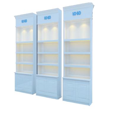 China Environmental Friendly High End Customized Wooden Cosmetic Display Cabinet And Showcase for sale