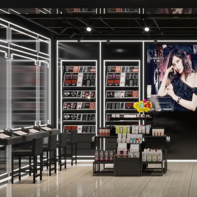 China Modern cheap beauty makeup showcase and cosmetic shop display cabinet for cosmetic store for sale