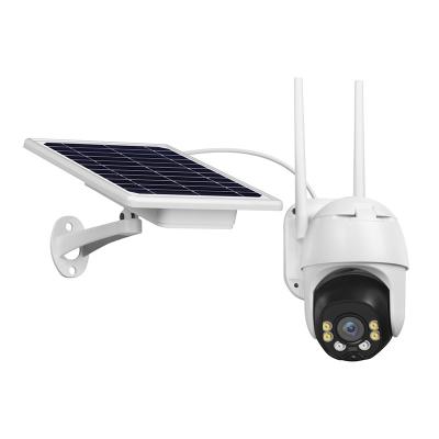 China Human Motion Tracking Full HD IR Resolution 1080P Night Vision Induction Human Body Ptz 4G Camera Outdoor Solar Street Light With Outdoor Camera for sale