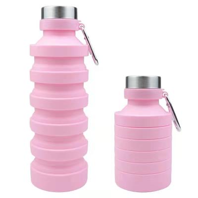 China Viable Collapsible Water Bottle Bpa Free Silicone Sports Water Bottle Custom Logo Folding Water Bottle Drinkware for sale