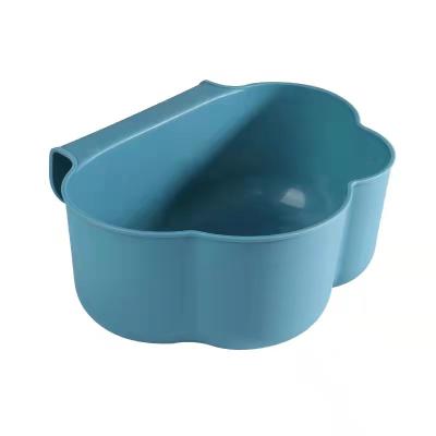 China Blue Creative Home Office Stored Cloud Trash Debris Storage Mini Kitchen Wall Mounted Plastic Trash Bin for sale