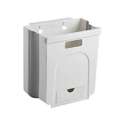 China Sustainable Eco - Friendly Custom Storage Boxes Dust Bins , Hanging Foldable Plastic Household Trash Garbage Rubbish Bin for sale