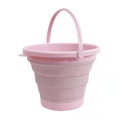 China Portable Folding Portable Outdoor Travel Fishing Bucket Folding Bucket 10l/5l/3 Silicone Lid Car Wash Bucket Home Storage for sale