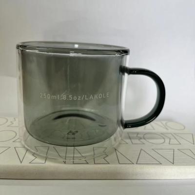 China Sustainable Double Glazing Mug With Handle for sale