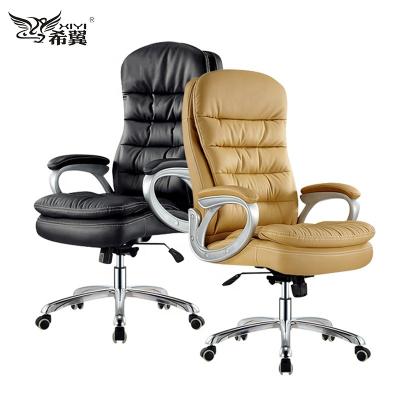 China Official Commercial Modern High Back Style Adjustable Sillas Leather (Waist) With Cushion Wheel Armrest Adjustable Height Brave Man Executive Chair for sale