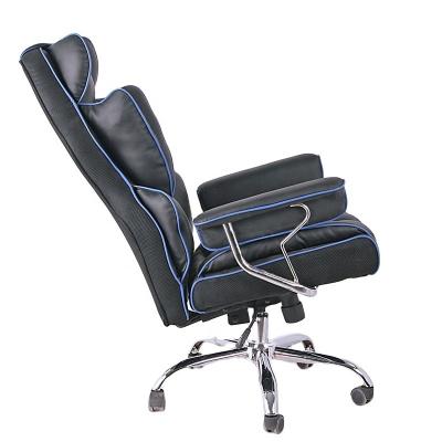 China Modern Style Leather Executive Comfortable Soft (Height) Adjustable Fabric Luxury High Back With Armrest Swivel Wheel Office Chair for sale