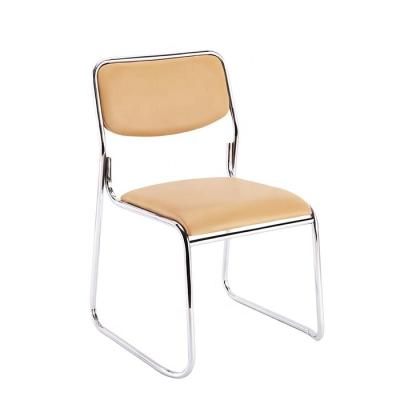 China Armrest Style Design Chrome Metal Frame Cheap Reception Visitor Chair 114 for sale