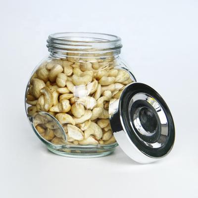 China Heatable Clear Round Storage Glass Jar with Light Plated Plastic Lid 50ml 180ml 380ml 480ml for sale