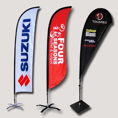 China FLY Advertising Garden Flag Hot Sale Beach Flag Aluminum Flag Pole Banner for sale