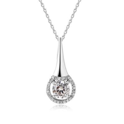 China Wholesale Custom FASHIONABLE 925 Sterling Silver Cz Diamond Gemstone Pendant for sale