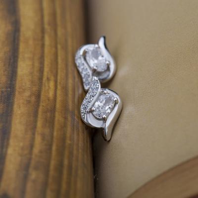 China FASHIONABLE Women Wedding Zirconia 925 Sterling Silver Earrings for sale