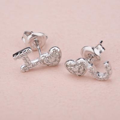 China Fashionable CZ New Trendy Cubic Zirconia Stud Earring 925 Sterling Silver for sale