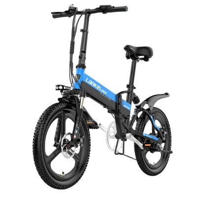 China LANKELEISI G550 400W e bike 20 inch aluminum alloy folding electric bike 48v12.8ah lithium battery, aluminum alloy frame for sale