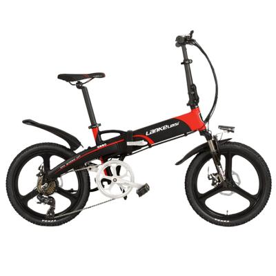 China Aluminum alloy 20inch speed ele-bike 400w 48v 12.8ah electric dirt bike folding E bike 7 speed bicycle for sale