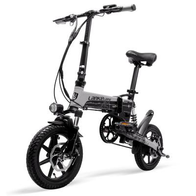 China LANKELEISI G100 400W 36V 8.7Ah Aluminum Alloy Folding Electric Motor Bike 6 Level Riding Modes, EU Quality, More Igniter for sale