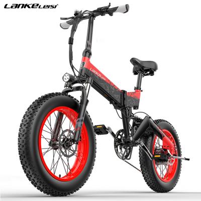 China LANKELEISI X3000PLUS aluminum alloy folding mountain bike electric bicycle kit with battery included 1000w ebike for sale