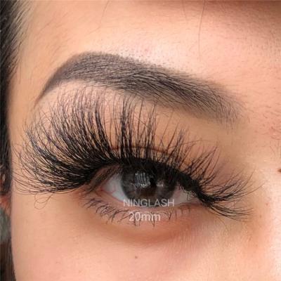 China Wholesale 20mm Thick Super Fluffy Eye Lashes 20Mm 3D Mink Lashes Volume 16Mm-20Mm Natural Tape Mink Lashes for sale