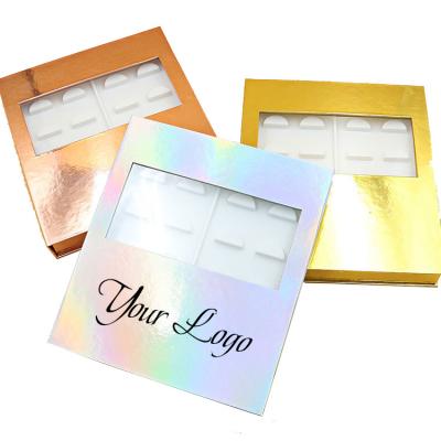 China Thick Hot Selling 10 Pairs Gold Lash Books Private Label Packaging Boxes Mink Lash Books Custom Empty Eyelashes for sale