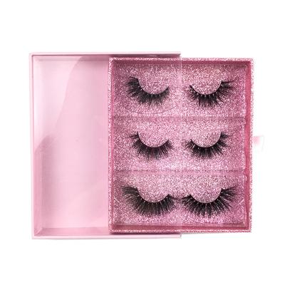 China Thick 2021 Three Lash Book Black Wholesale 3 Lash Teir Book Empty Soft 3 Lash Tray Book Case for sale