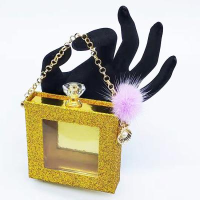 China Deeply 2021 New Trend Eye Lash Case With Chain Purse Main Chain Brush Diamond Handle Lash Lash Boxes With Chains Whipping for sale