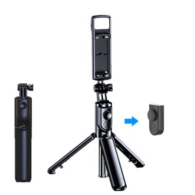 China Portable flexible suitable for tiktok V05S mini selfie stick remote control folding tripod wireless connection easy to carry outdoor support for sale