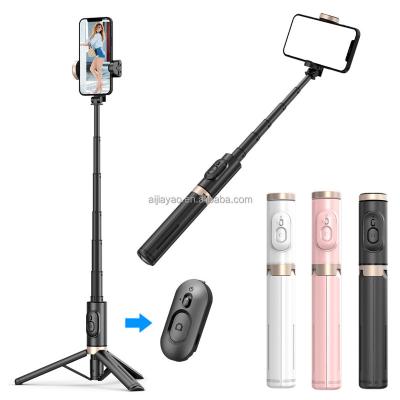 China 2022 New Design Q12 Removable Remote Control Invisible Tripod 730mm Selfie Stick Mini Portable Flexible Wireless Cell Phone Long for sale