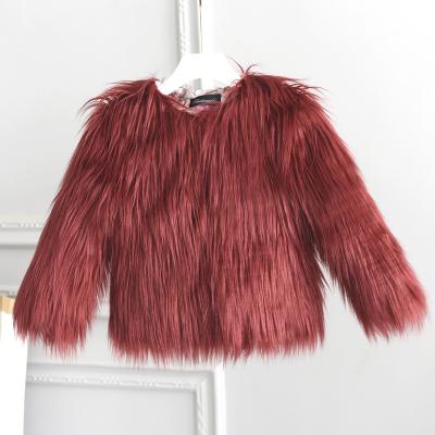 China New Style Casual Toddler Faux Fur Autumn Winter Jacket Girls Winter Coat Kids Clothes Warm Children Fur Coats for sale