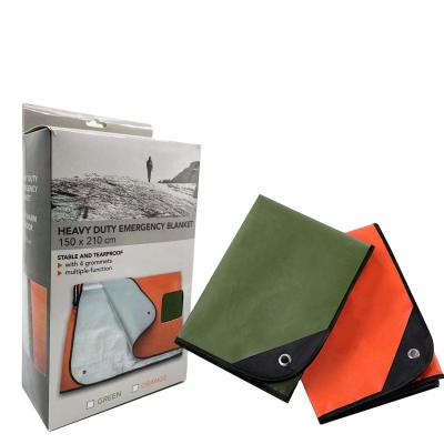 China Outdoor Heavy Duty Emergency Blanket Body Wrap Reusable Composite Emergency Blanket Survival for sale