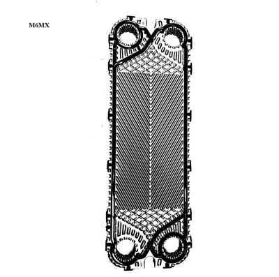 China M6MX Titanium/0.6 dialognal flow Plate LT with Gasket NBR for Seawater Heat exchanger à venda