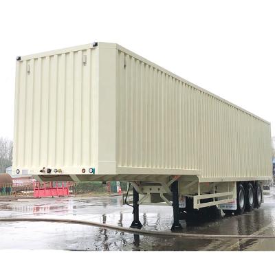 China Brand 3 Axle Truck Trailer Box Head Semi Trailer Van Type For Cargo Transportation for sale