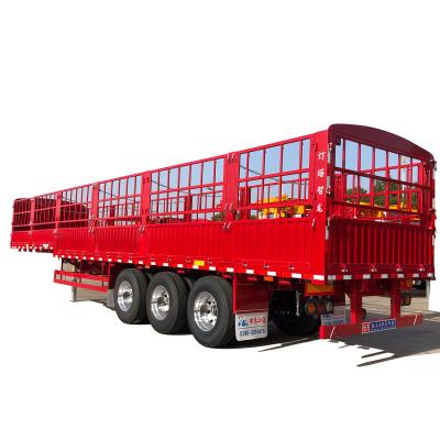 China Truck Trailer CIMC HUAJUN Barrier Flatbed Semi Trailer for sale