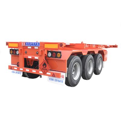 China Truck Trailer Cimc Dangerous Goods Transport Skeleton Skeleton Trailer for sale