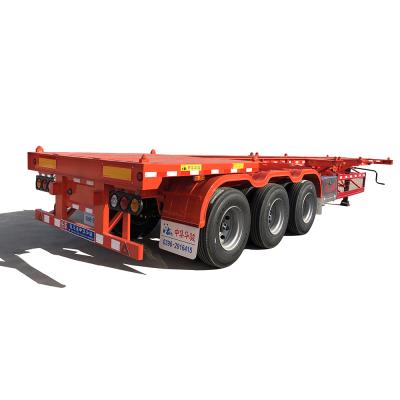 China Truck Trailer 3axle High Tensile Steel Skeleton Container Semi Trailer for sale