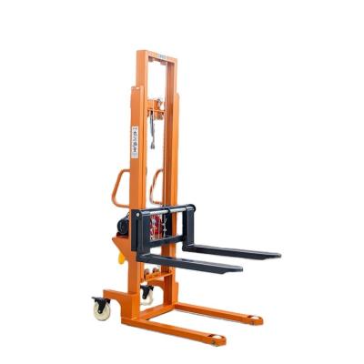 China Hotels Plug-in 1T*1.6M 1T*2M 1T*2.5M 1T*3M 2T*1.6M With Motor Semi-electric Motor Stacker Plug-in Forklift Stacker for sale