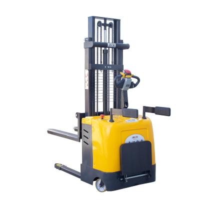 China 2T*2M 2T*2.5M 2T*1.6M 1T*3m 1T*1.6M All-electric Battery Operated Pallet Lift Hotels Stacker Forklift All-Electric Stacker 2T*3M for sale