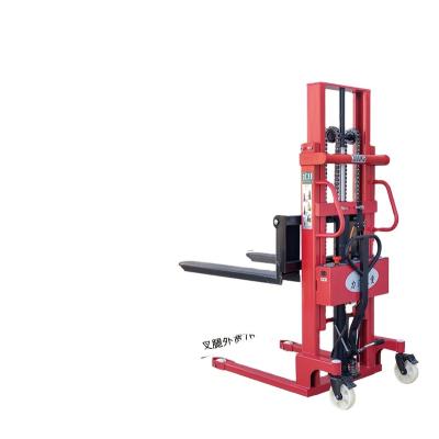 China Hotels Hydraulic Hand And Electric Forklift Manual Hand Stacker 2T*2.5M for sale