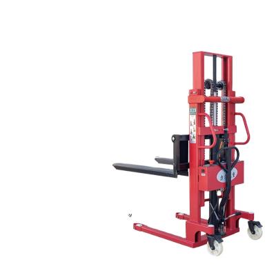 China Hotels Hydraulic Hand And Electric Forklift Manual Hand Stacker 2T*2M for sale