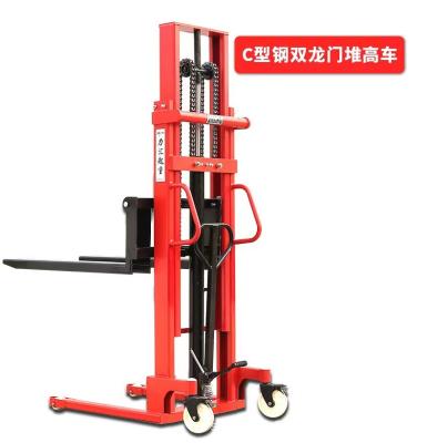 China Manual Hydraulic Pallet Stacker Forklift Hotels Pallet Forklift for sale