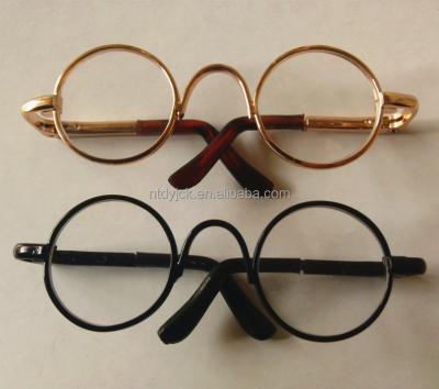 China Only Solid Glass Chinese Manafactuer Blythe Doll Glass Metal Frame Toy Glasses for sale