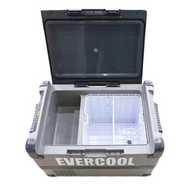 China Low Battery Protection EVERCOOL 50L AC DC 12V Compressor Freezer Refrigerator Mini Car Fridge for sale