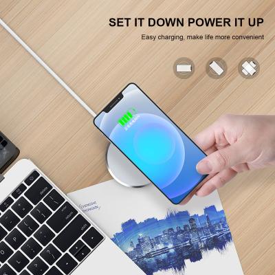 China Mobile Phone New Arrival Wireless Charger Works For Apple iPhone 12 Magnetic Wireless Chargers For Android 15W Fast Charger for sale