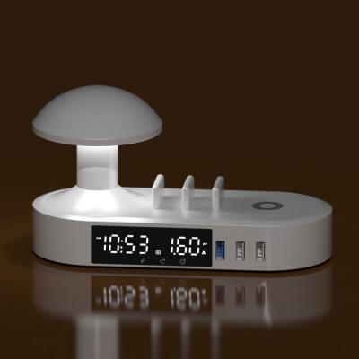 China Hot Selling Mobile Phone Mushroom Touch Night Light Charger Station Fast Fast Wireless Charging Stand For iPhone for sale