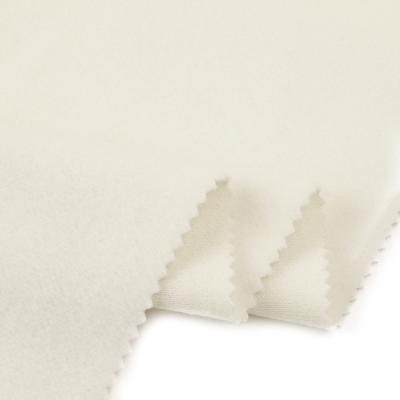 China Competitive Price Textile White Brushed Soft Antistatic Knitted Printed Velvet Fabric For Winter Garment for sale