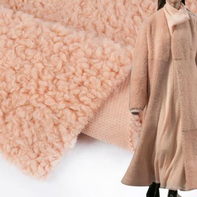 China Anti-static super polyesterfrom recycled ocean waste sanded winter material heavy soft apparel sherpa terry fabrics knitted for sale