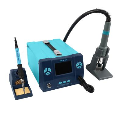 China Economical Rework Station BAKON BK863 High Power High End High End Industry New 2 in 1 Bag Iron Hot Air Desoldering Soldering Station for sale