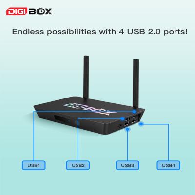 Chine Digibox 64 Go Android TV Box 4K Quad Core ARM Cortex A53 Smart Box Android à vendre