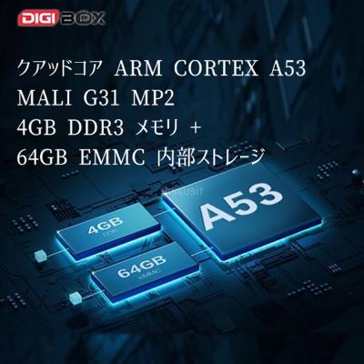 中国 Digibox H.265 4K 60fps 解像度 テレビボックス Android 12 ストリーミングボックス 無料設定 販売のため