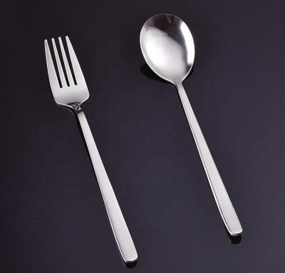 China Hot Selling Korean Type Viable 410 Stainless Steel Fork Spoon Dinnerware Flatware Dinnerware Set By Hand High Quality Polishing for sale