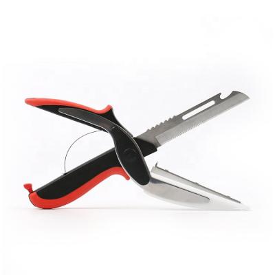 China Professional Kitchen Tools Hot Selling Professional Kitchen Scissors 6 in 1 Multifunctional Food Chopper Cutter Scissors Kitchen Scissors for sale